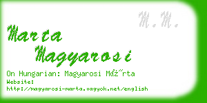 marta magyarosi business card